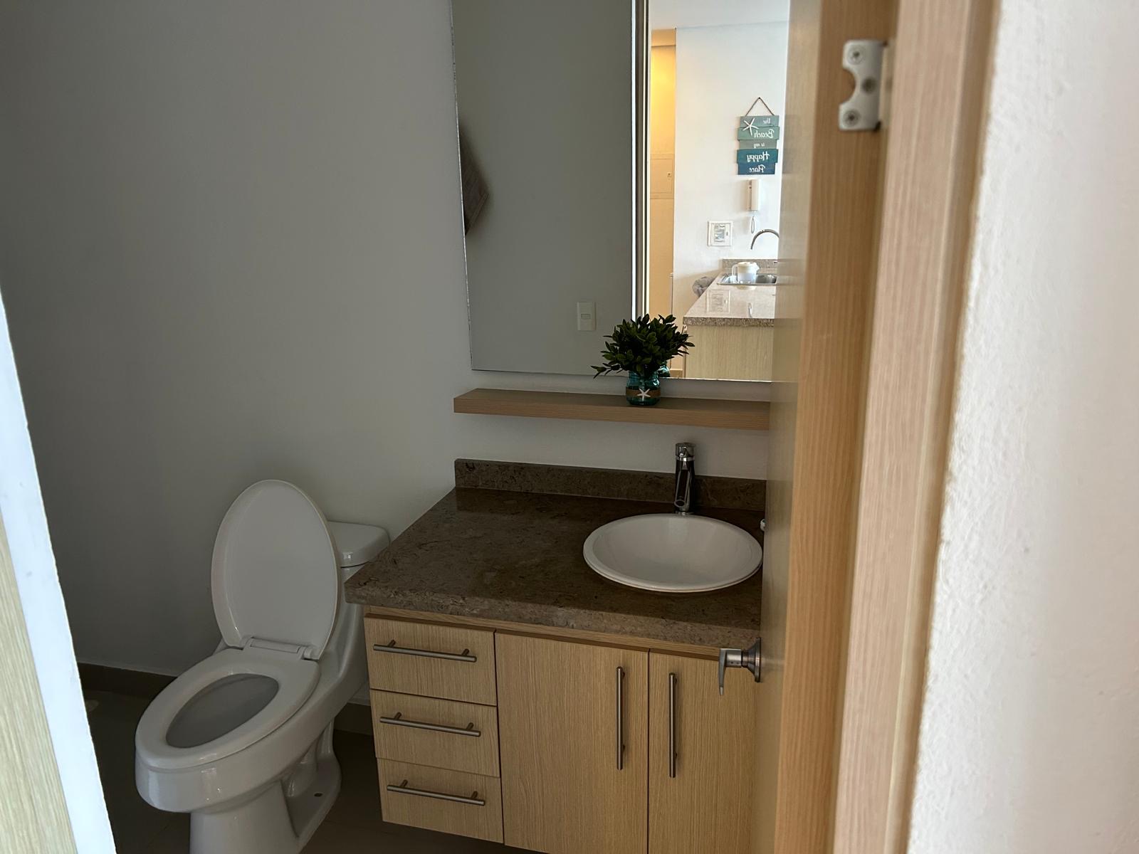 Baño auxiliar elegante